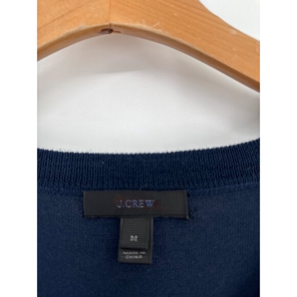 J.Crew Womens Merino Wool V-Neck Sweater size Medium Navy Blue - Picture 3 of 5
